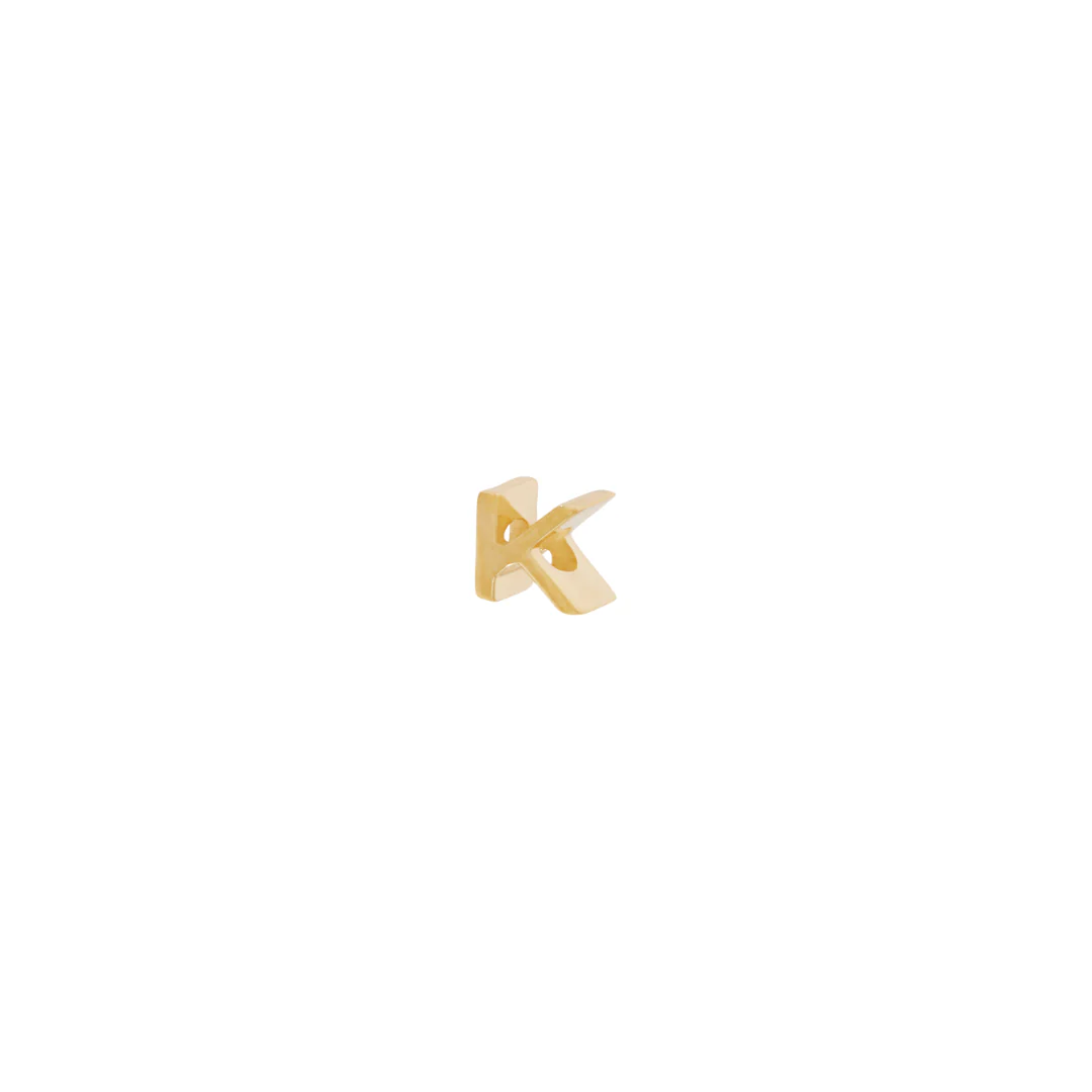 Letter Slider Charm - Solid Gold - Image 18