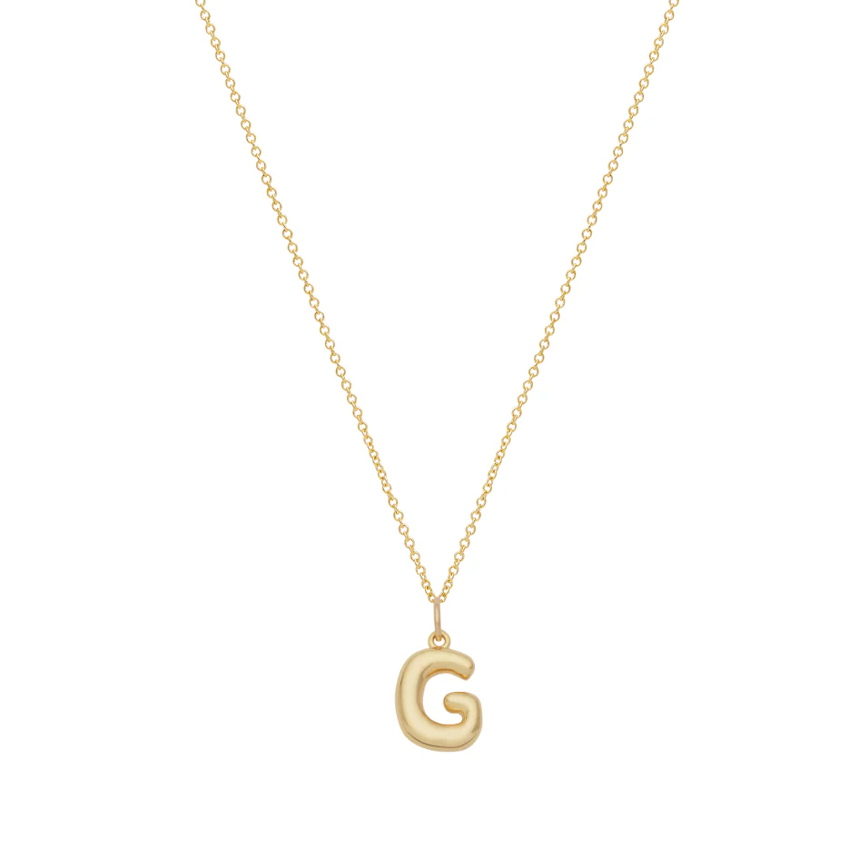Bubble Letter Necklace - Gold - Image 8
