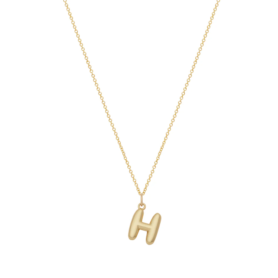 Bubble Letter Necklace - Gold - Image 9