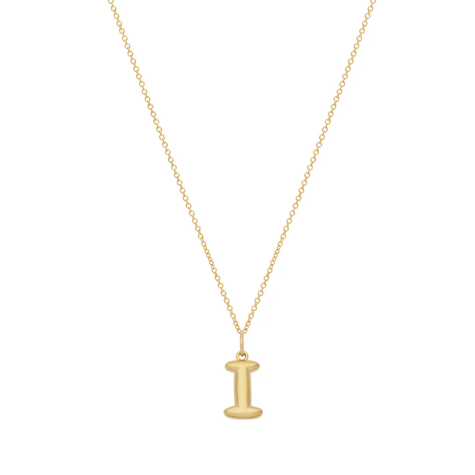 Bubble Letter Necklace - Gold - Image 10