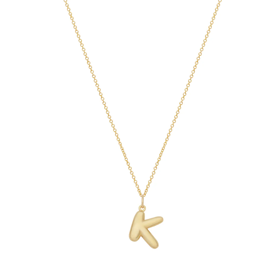 Bubble Letter Necklace - Gold - Image 12