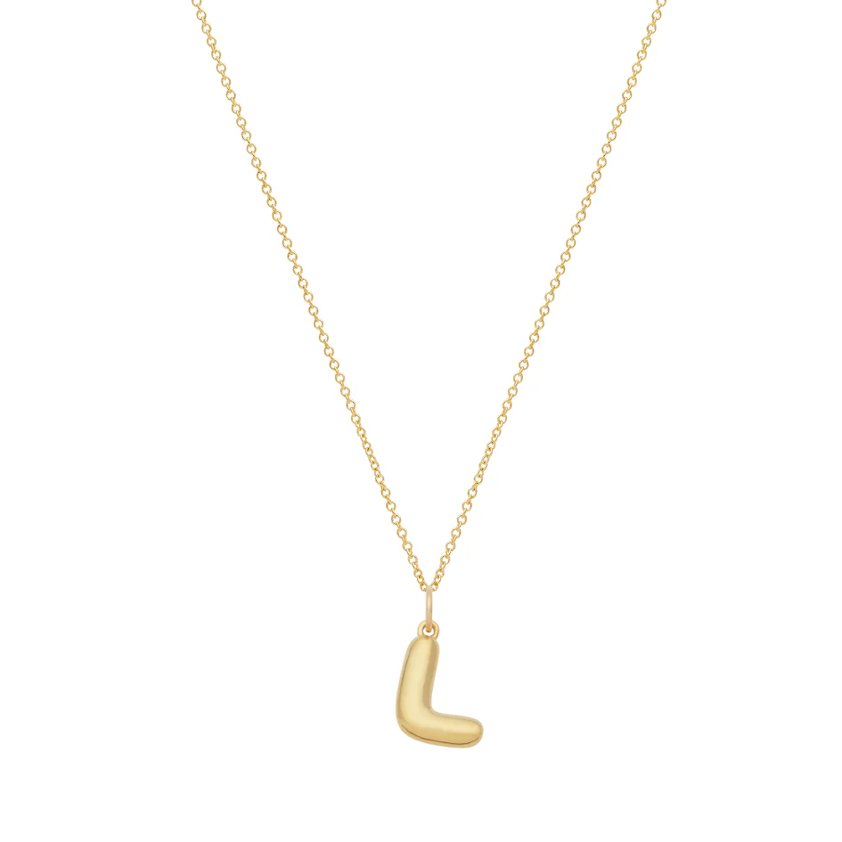 Bubble Letter Necklace - Gold - Image 13