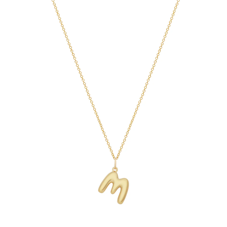 Bubble Letter Necklace - Gold - Image 14