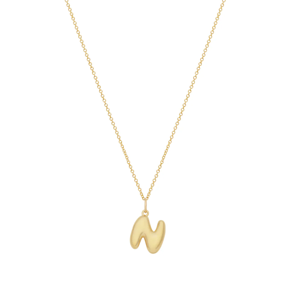Bubble Letter Necklace - Gold - Image 15