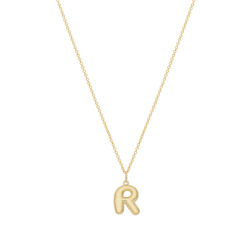 Bubble Letter Necklace - Gold - Image 19