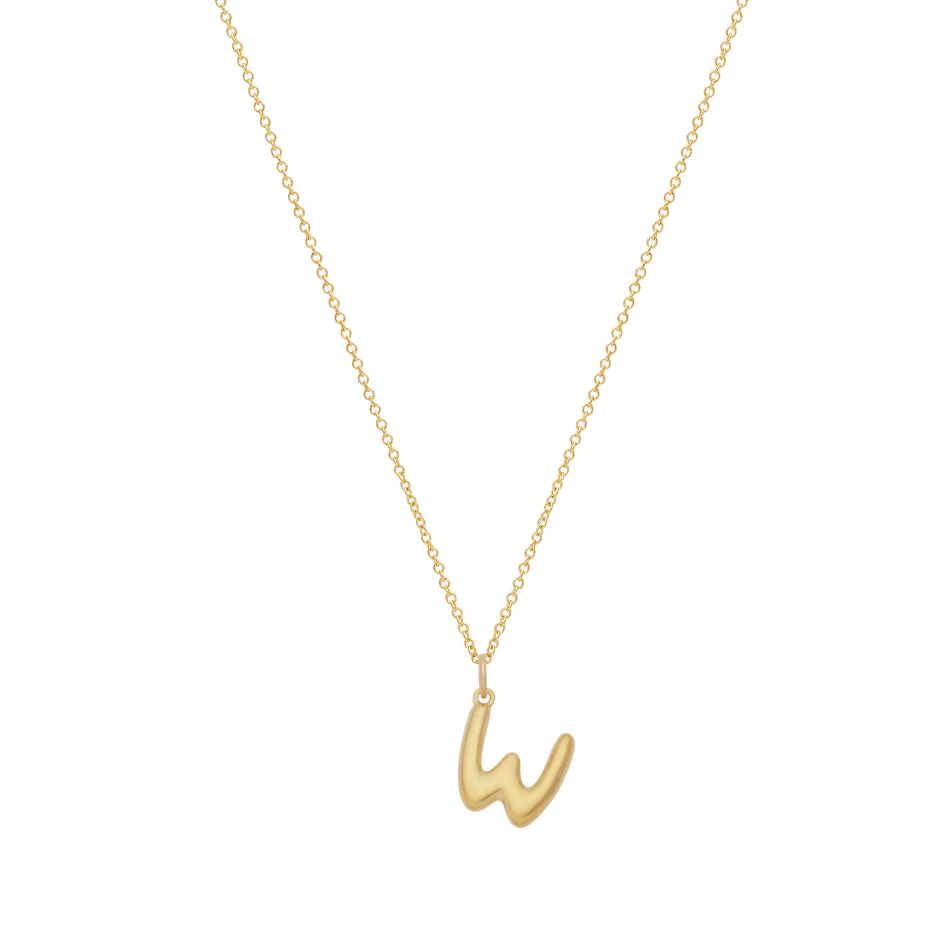 Bubble Letter Necklace - Gold - Image 24