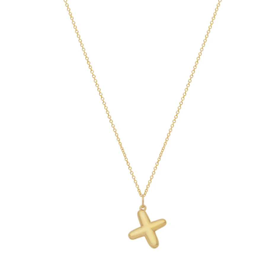 Bubble Letter Necklace - Gold - Image 25