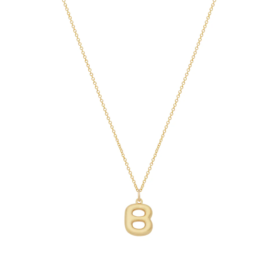 Bubble Letter Necklace - Gold - Image 3