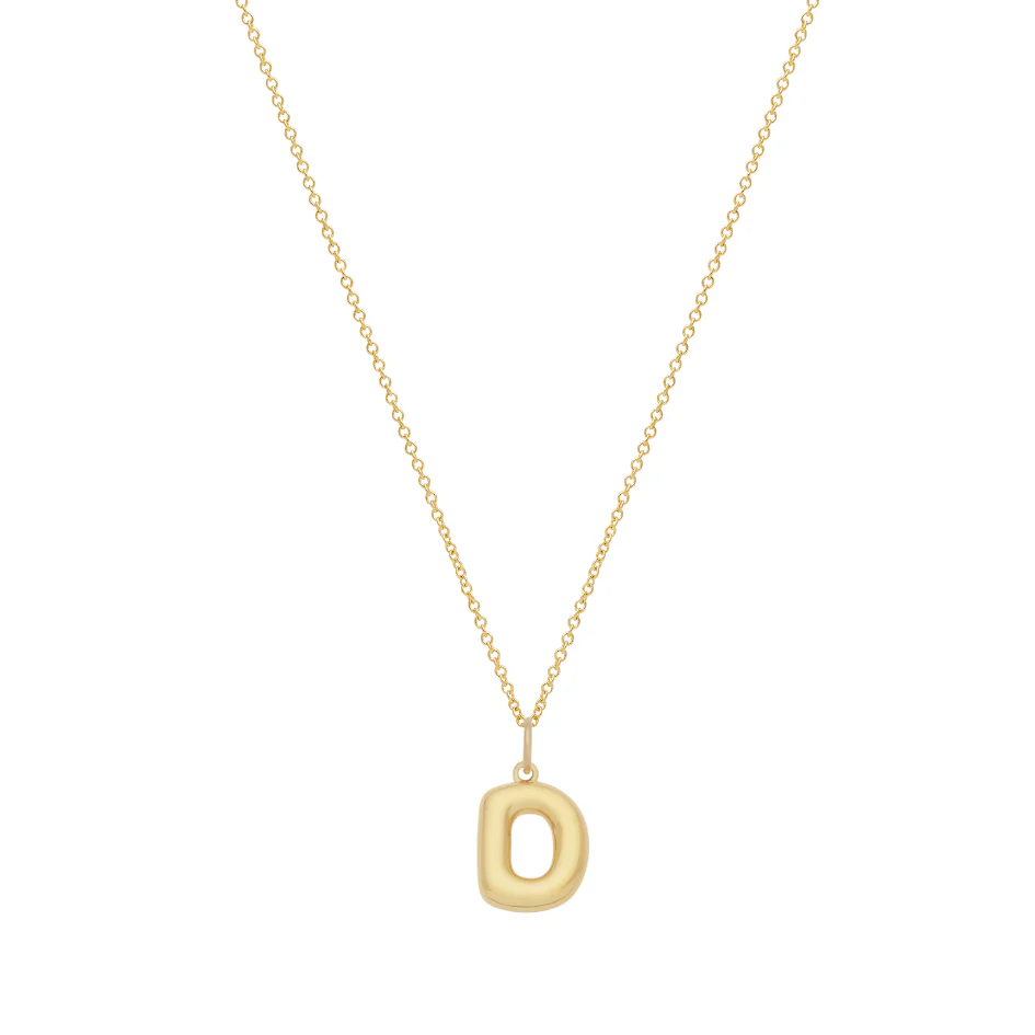 Bubble Letter Necklace - Gold - Image 5