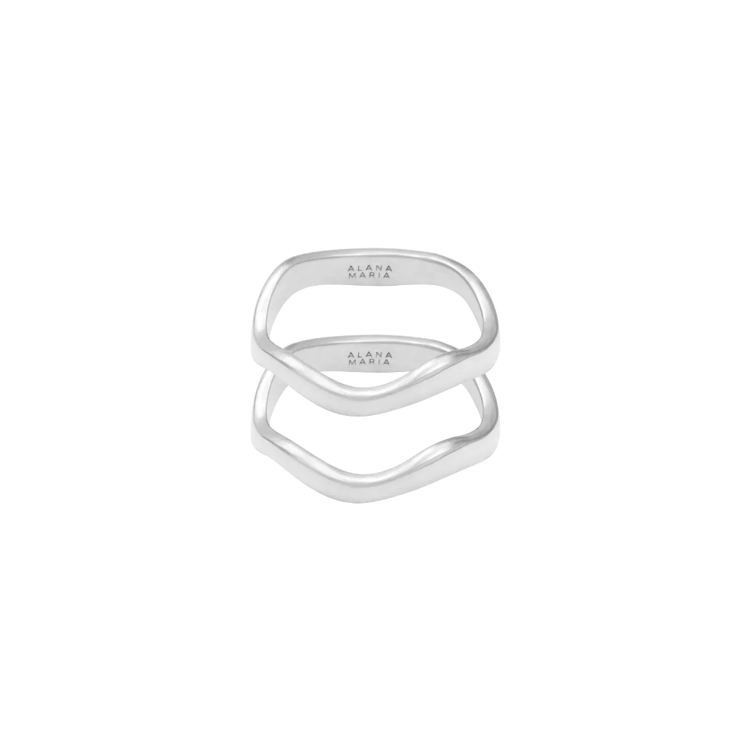 Cascade Ring Bundle - Silver