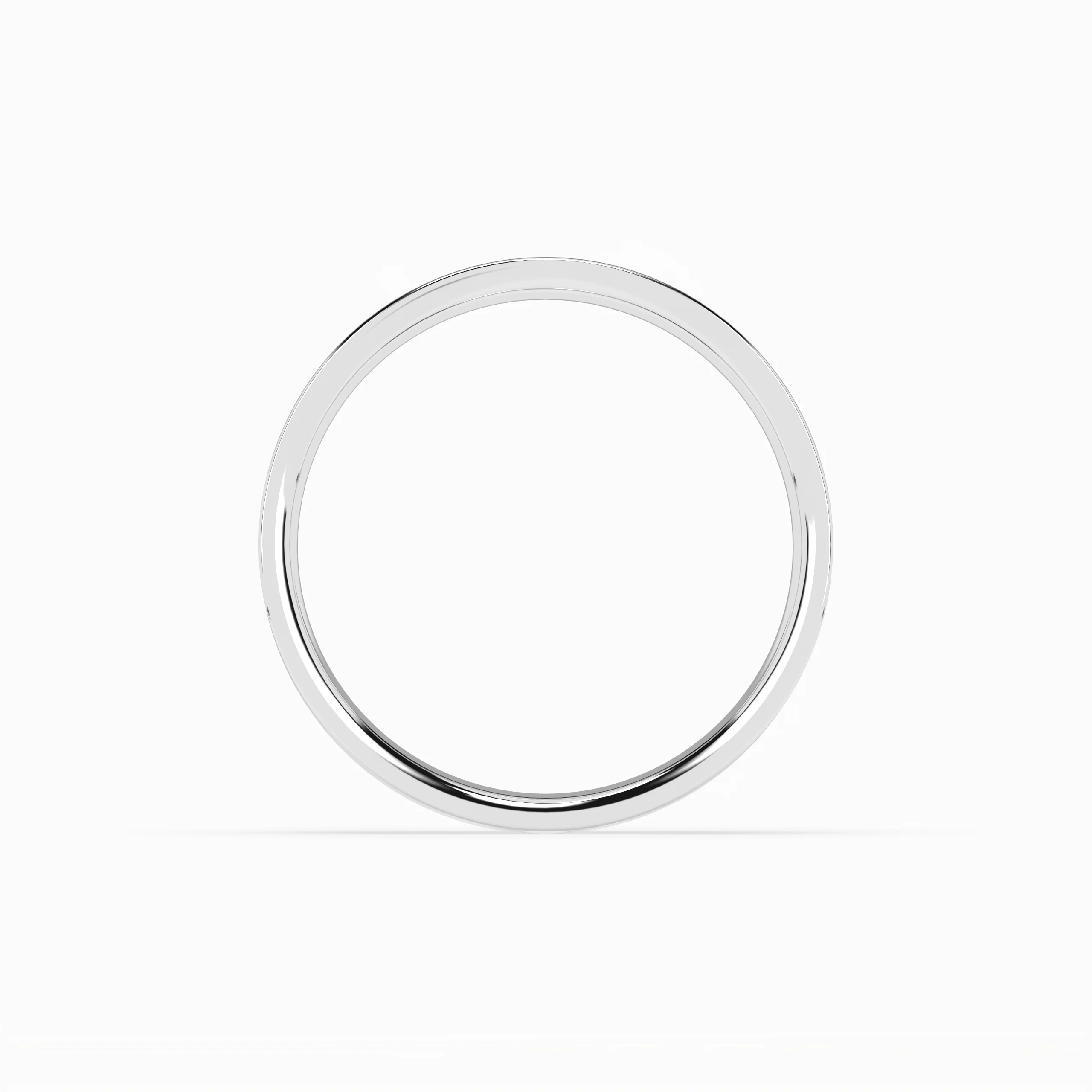 Cigar Ring 6mm - 7mm - White Gold - Image 3