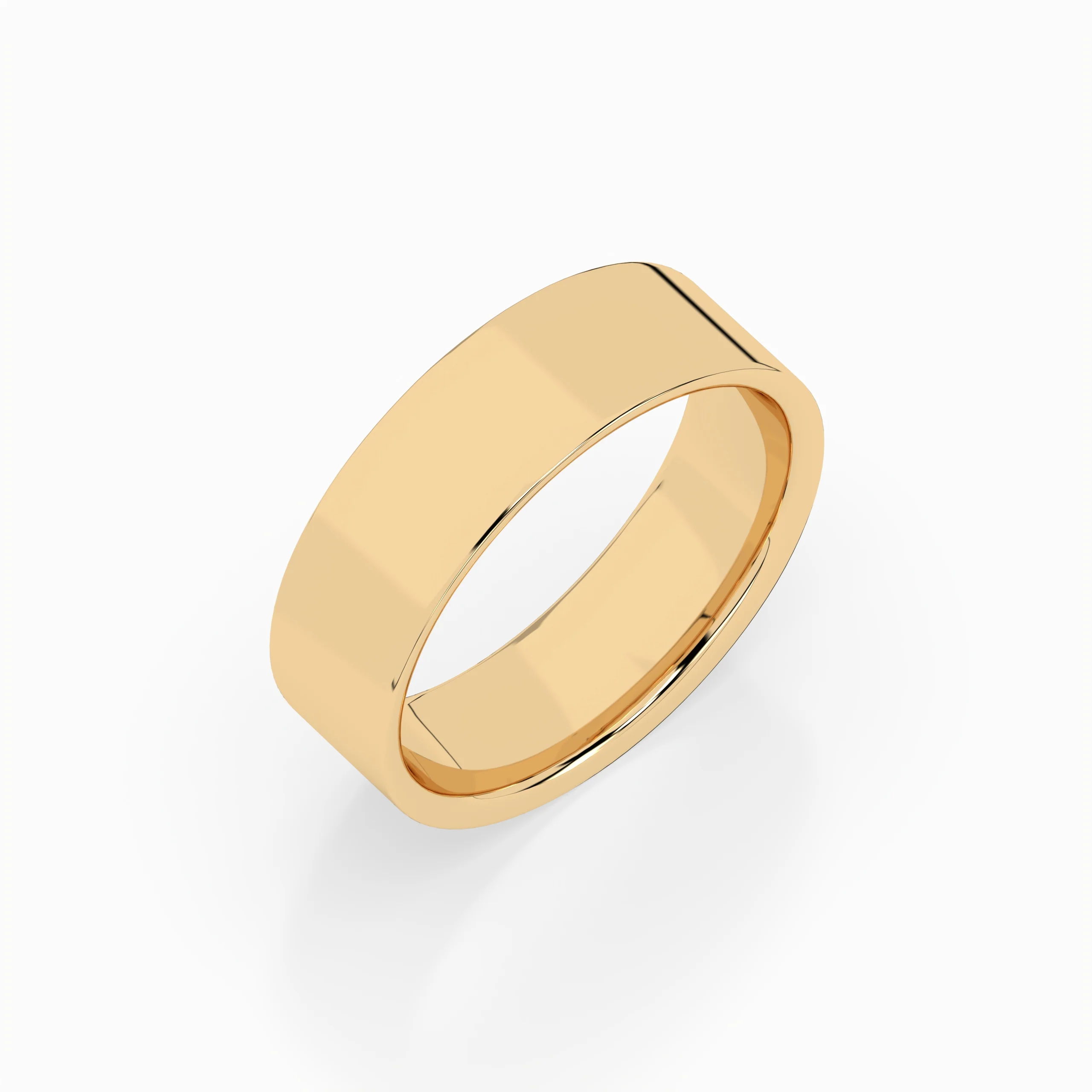 Cigar Ring 6mm - 7mm - Yellow Gold - Image 5