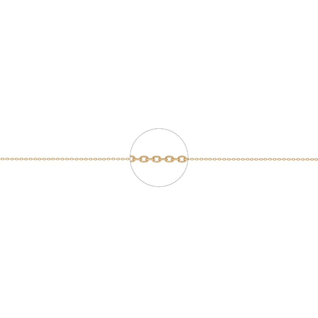Fine Oval Cable Chain - Solid Gold