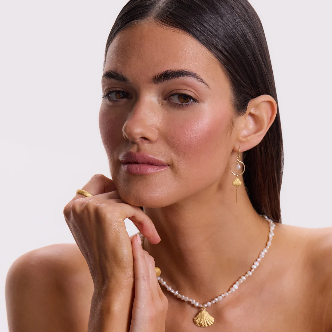 Hestia Thread Earrings - Gold - Image 3