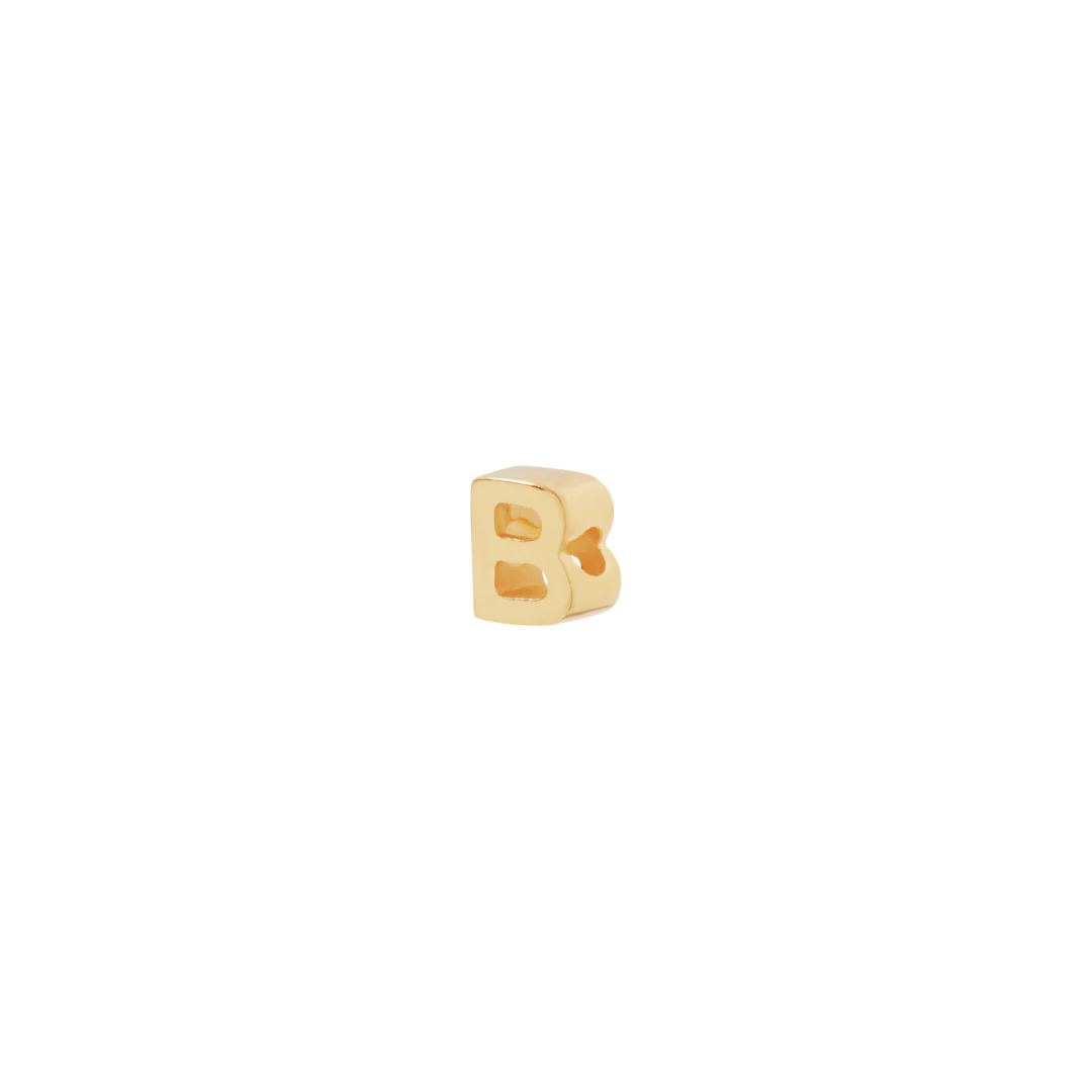 Letter Slider Charm - Gold - Image 2
