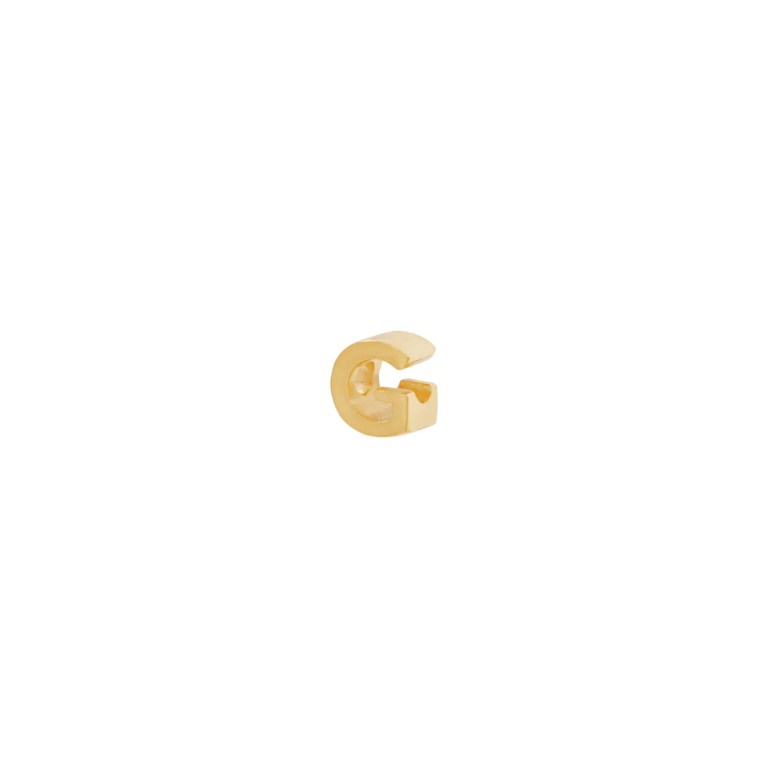 Letter Slider Charm - Gold - Image 7