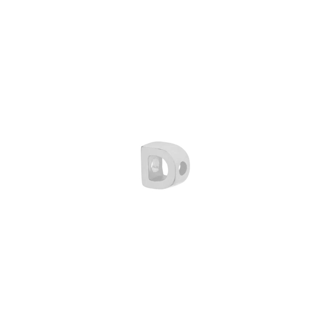 Letter Slider Charm - Silver - Image 4