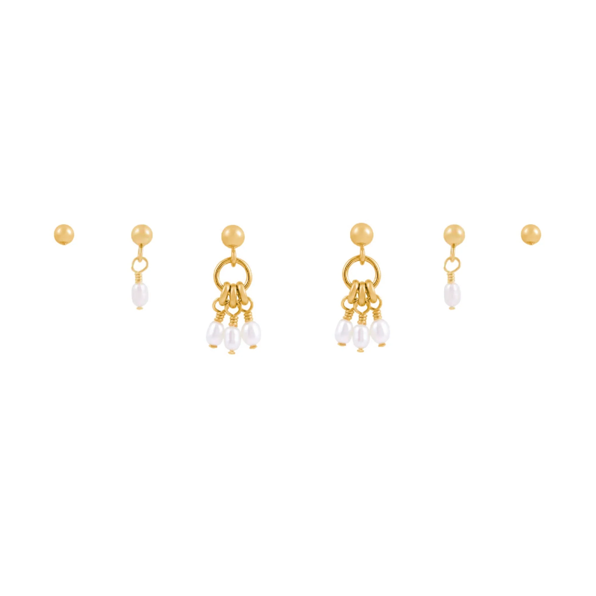 Mila Earring Stack  - Gold