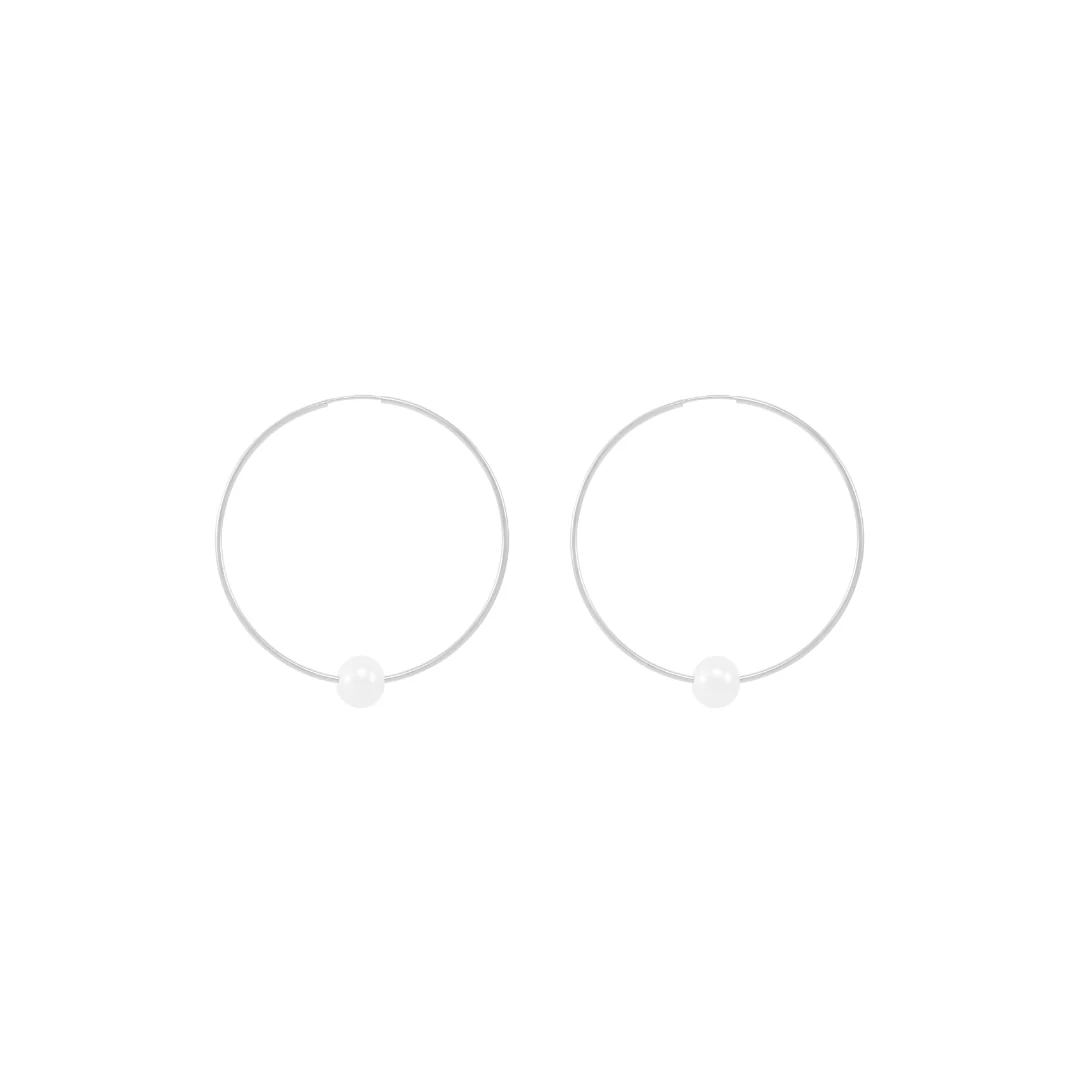 Naomi Earrings 24mm - Silver