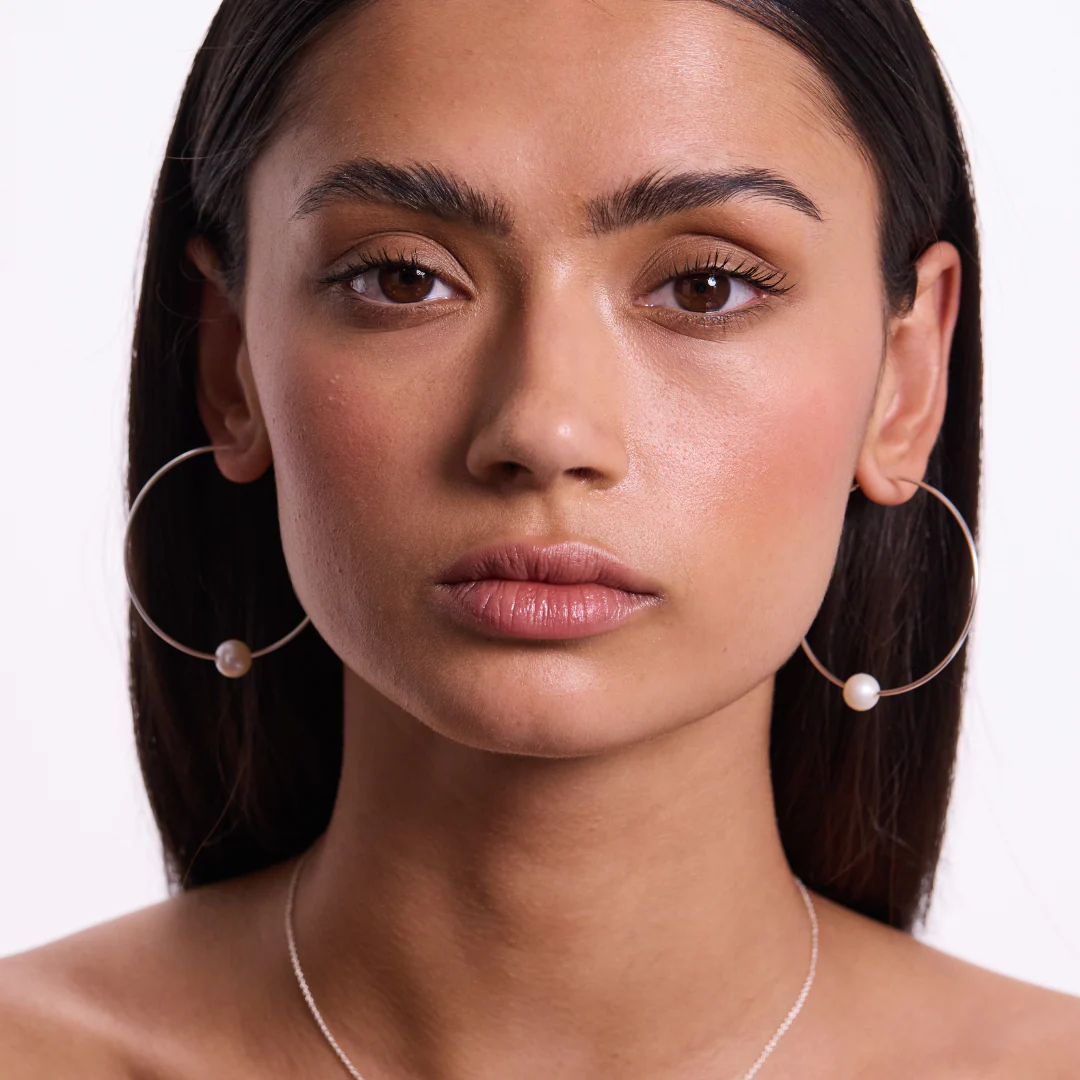 Naomi Earrings 50mm - Silver - Image 2