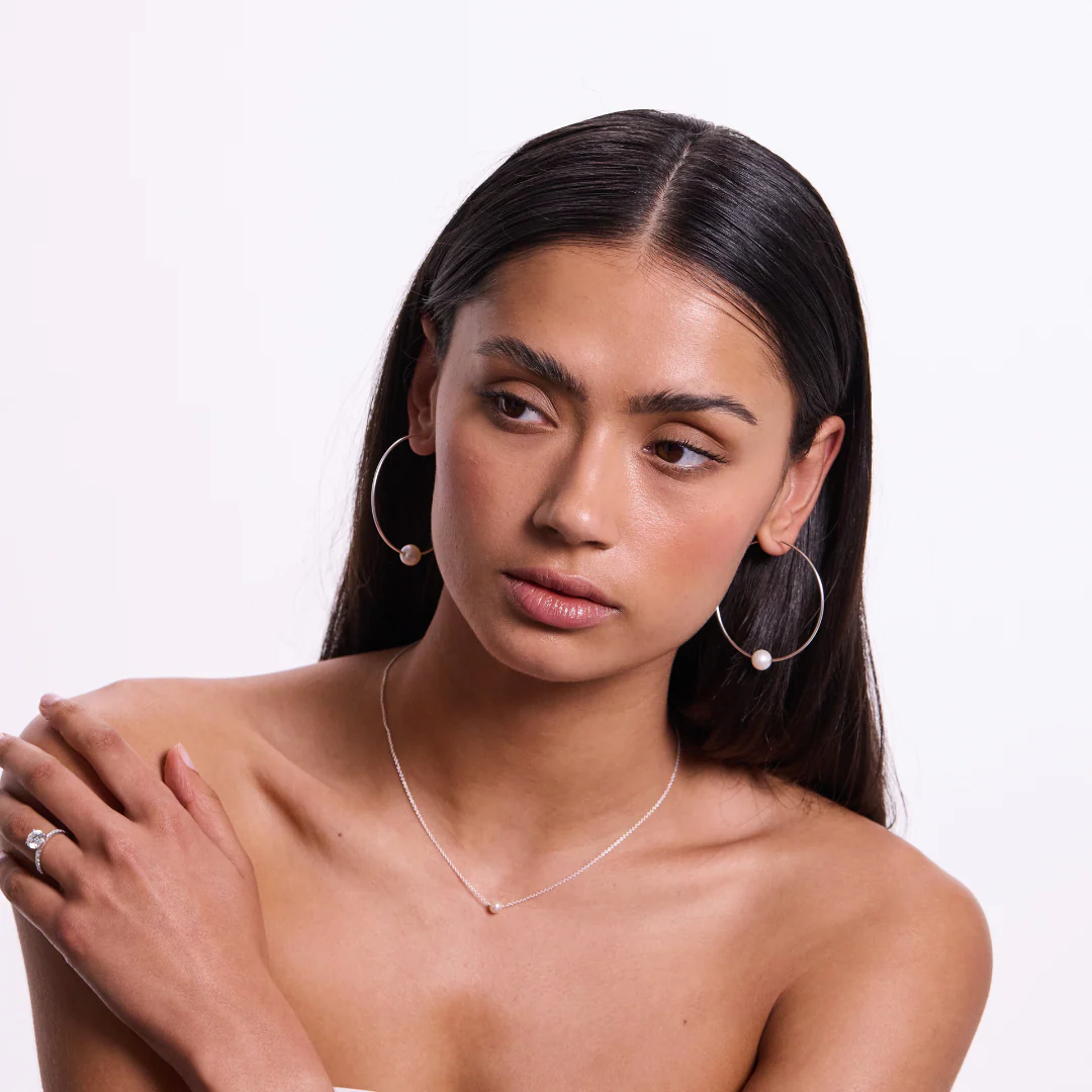 Naomi Earrings 50mm - Silver - Image 3