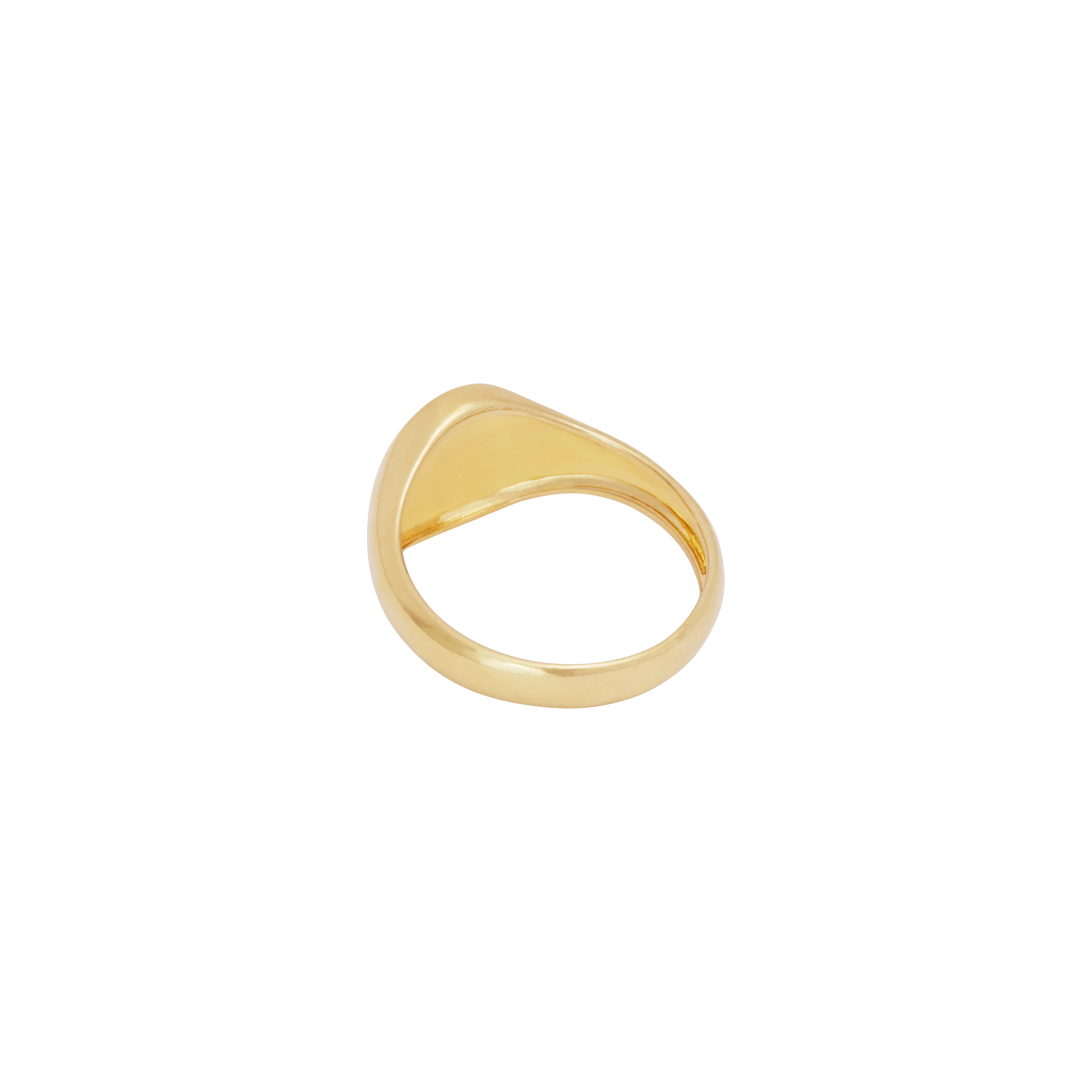 Oval Signet Ring - Gold - Image 3