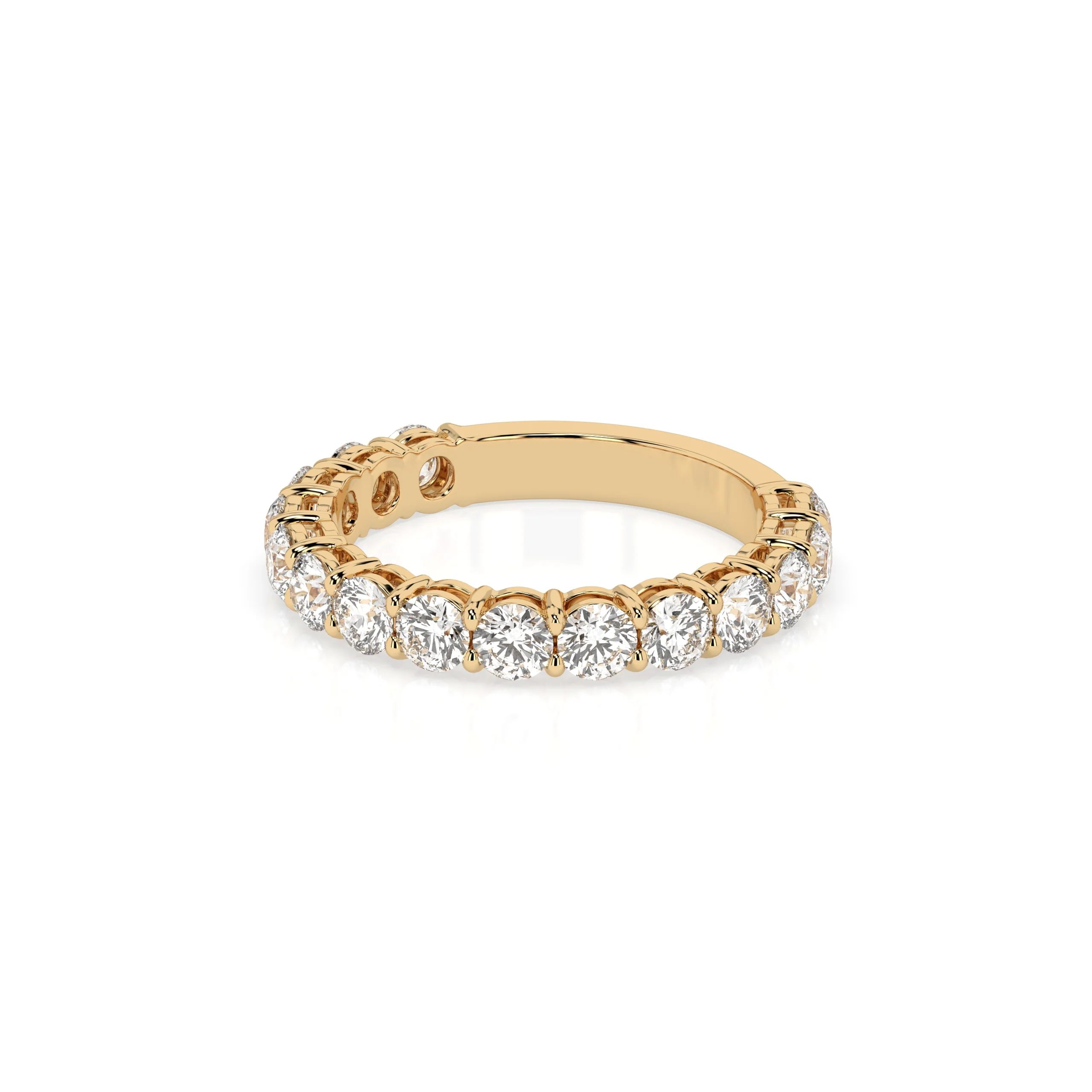 Teya 3/4 Pave Ring - Yellow Gold - Image 4
