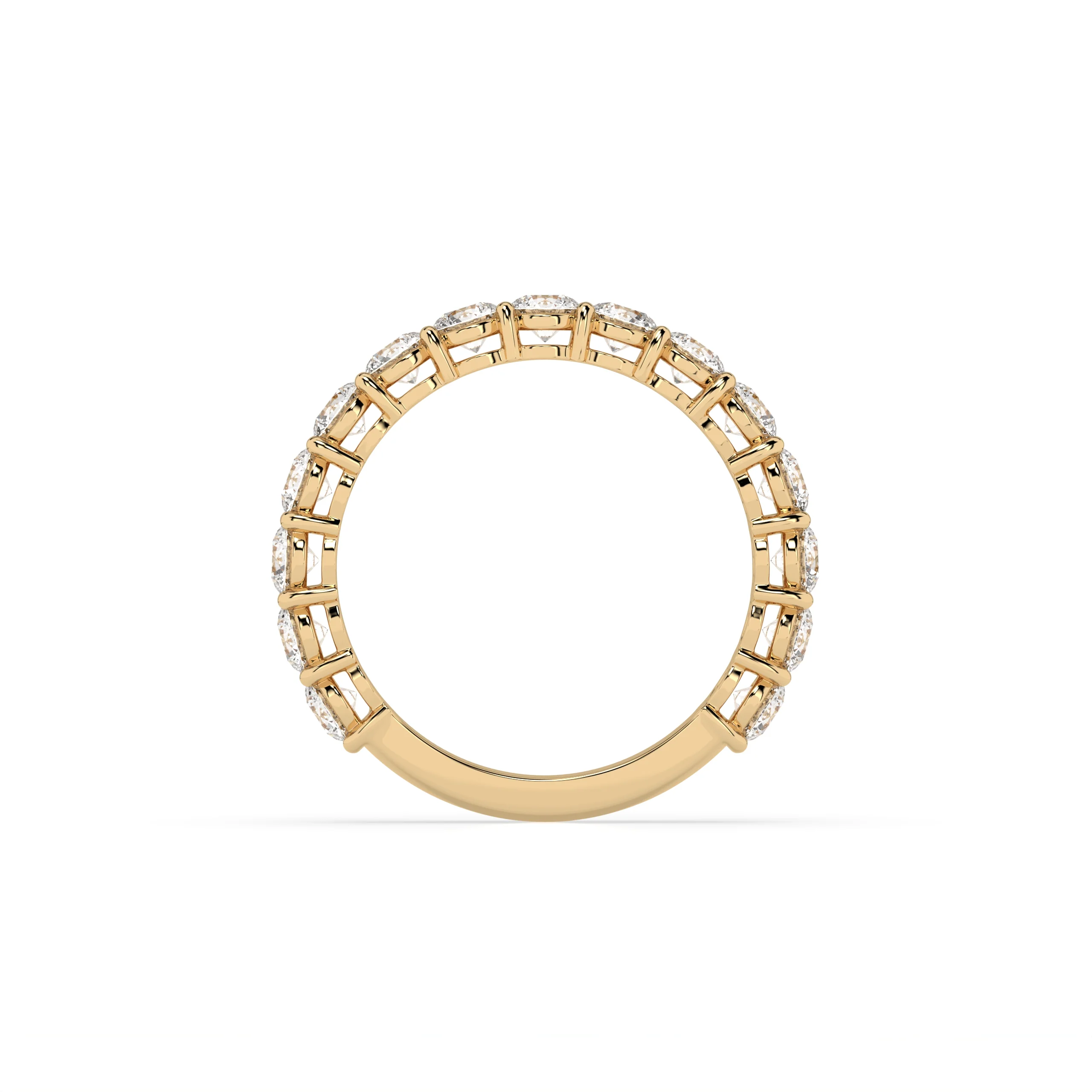 Teya 3/4 Pave Ring - Yellow Gold - Image 5