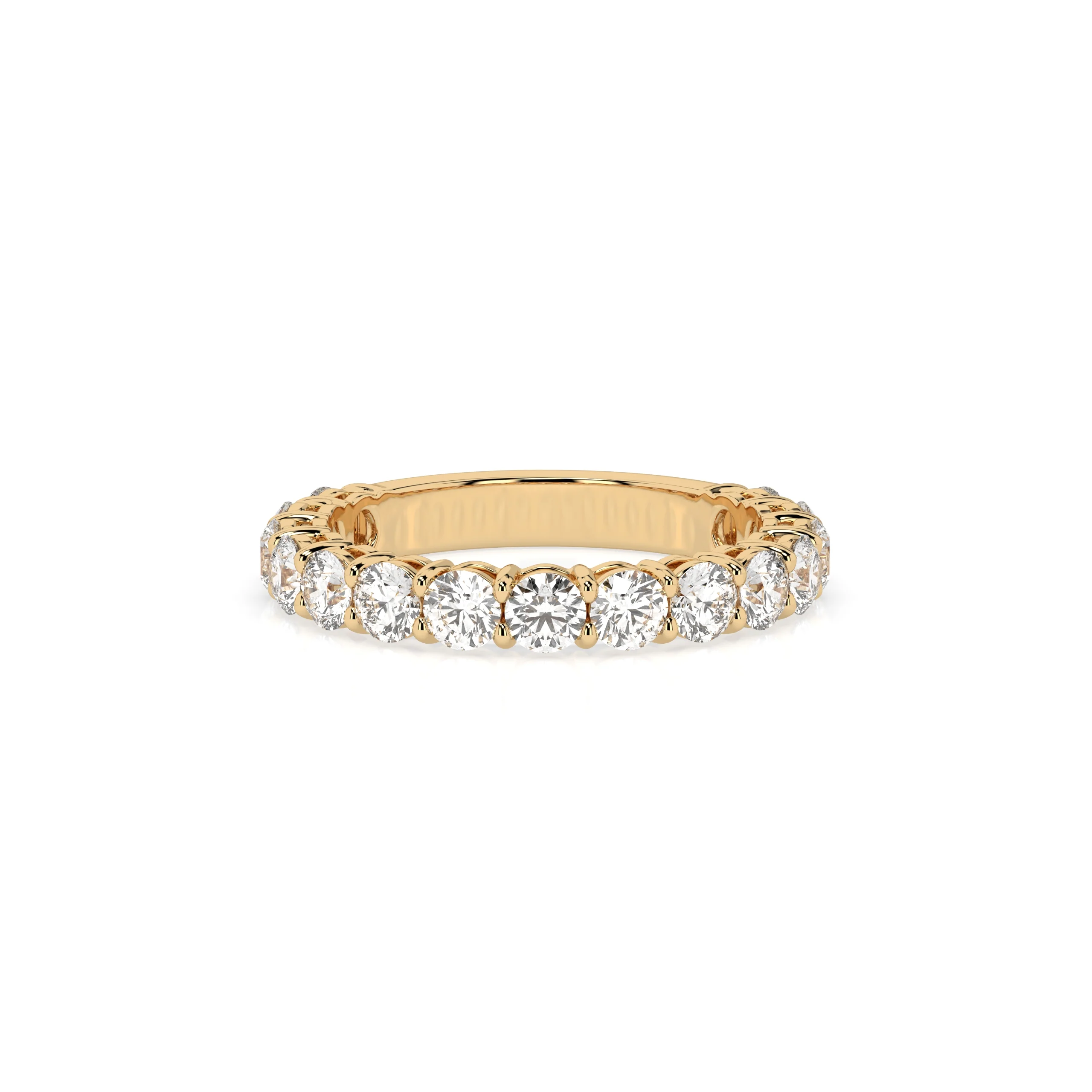 Teya 3/4 Pave Ring - Yellow Gold - Image 9